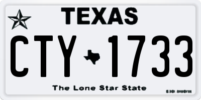 TX license plate CTY1733