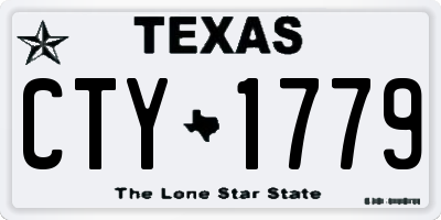 TX license plate CTY1779