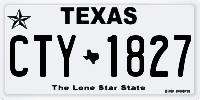 TX license plate CTY1827