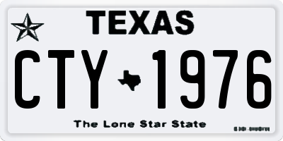 TX license plate CTY1976
