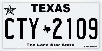 TX license plate CTY2109