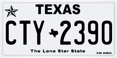 TX license plate CTY2390