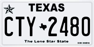 TX license plate CTY2480