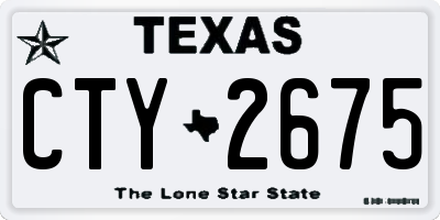 TX license plate CTY2675