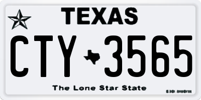TX license plate CTY3565