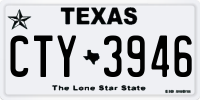 TX license plate CTY3946