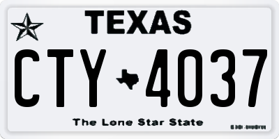 TX license plate CTY4037