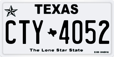 TX license plate CTY4052