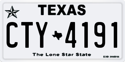 TX license plate CTY4191