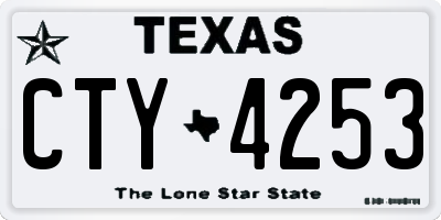 TX license plate CTY4253