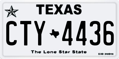 TX license plate CTY4436