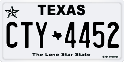 TX license plate CTY4452