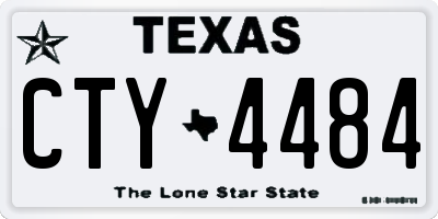 TX license plate CTY4484
