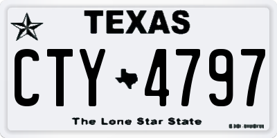 TX license plate CTY4797