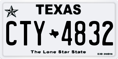 TX license plate CTY4832