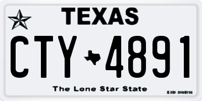 TX license plate CTY4891