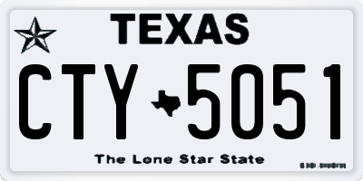 TX license plate CTY5051