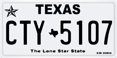 TX license plate CTY5107
