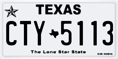 TX license plate CTY5113