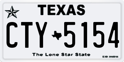 TX license plate CTY5154