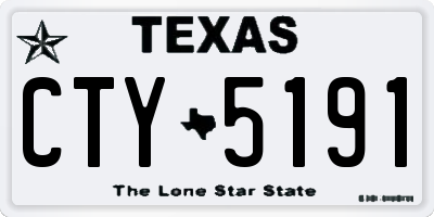 TX license plate CTY5191