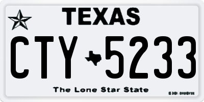 TX license plate CTY5233