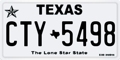 TX license plate CTY5498