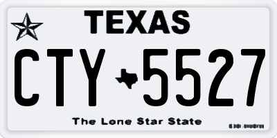 TX license plate CTY5527