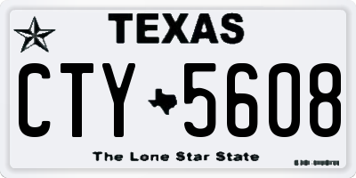 TX license plate CTY5608