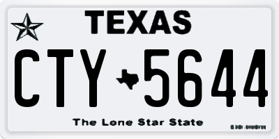 TX license plate CTY5644