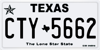 TX license plate CTY5662