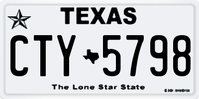TX license plate CTY5798