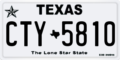 TX license plate CTY5810