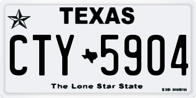 TX license plate CTY5904