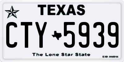 TX license plate CTY5939