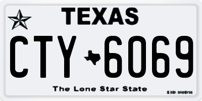 TX license plate CTY6069