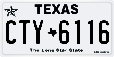 TX license plate CTY6116