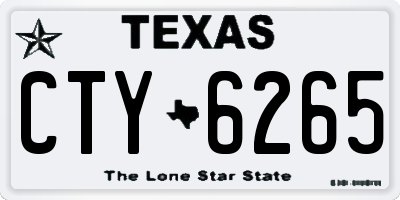 TX license plate CTY6265