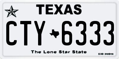 TX license plate CTY6333