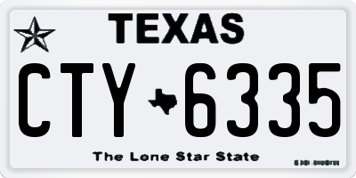 TX license plate CTY6335