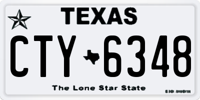 TX license plate CTY6348