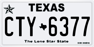 TX license plate CTY6377