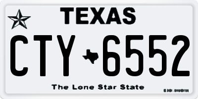 TX license plate CTY6552