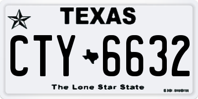 TX license plate CTY6632