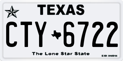 TX license plate CTY6722
