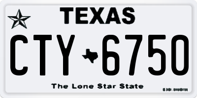 TX license plate CTY6750