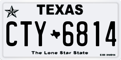 TX license plate CTY6814