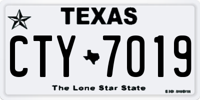 TX license plate CTY7019