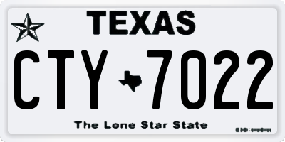 TX license plate CTY7022