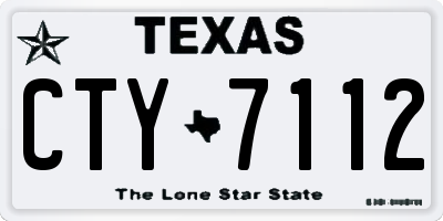 TX license plate CTY7112